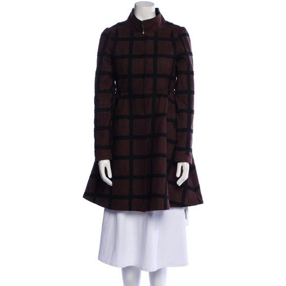 Alice & Olivia A-line Fit Peacoat Coat Size L - Picture 2 of 11